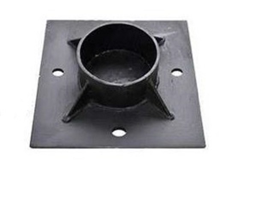 Оголовок до палі , 120х120хх5   L - 100  D тр - 60, арт. 401/1